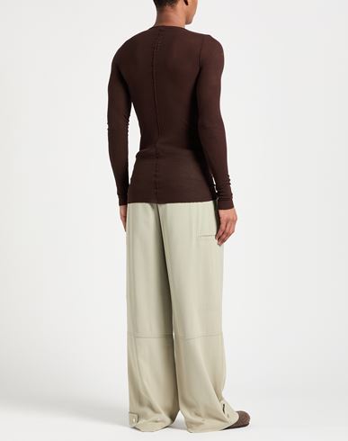 Man Sweater Chocolate brown Size L Viscose, Silk