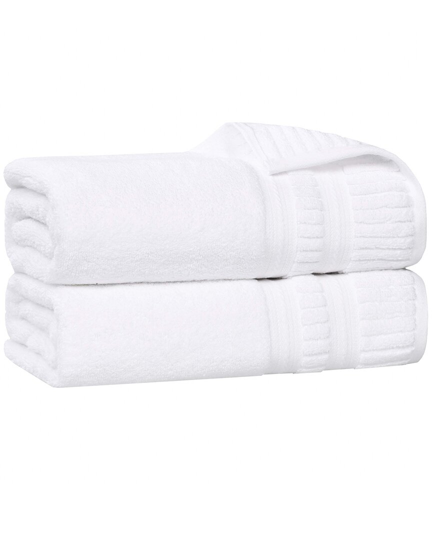 Superior Set of 2 Venice Zero Twist Cotton Medium Weight Soft Absorbent Bath  Sheets