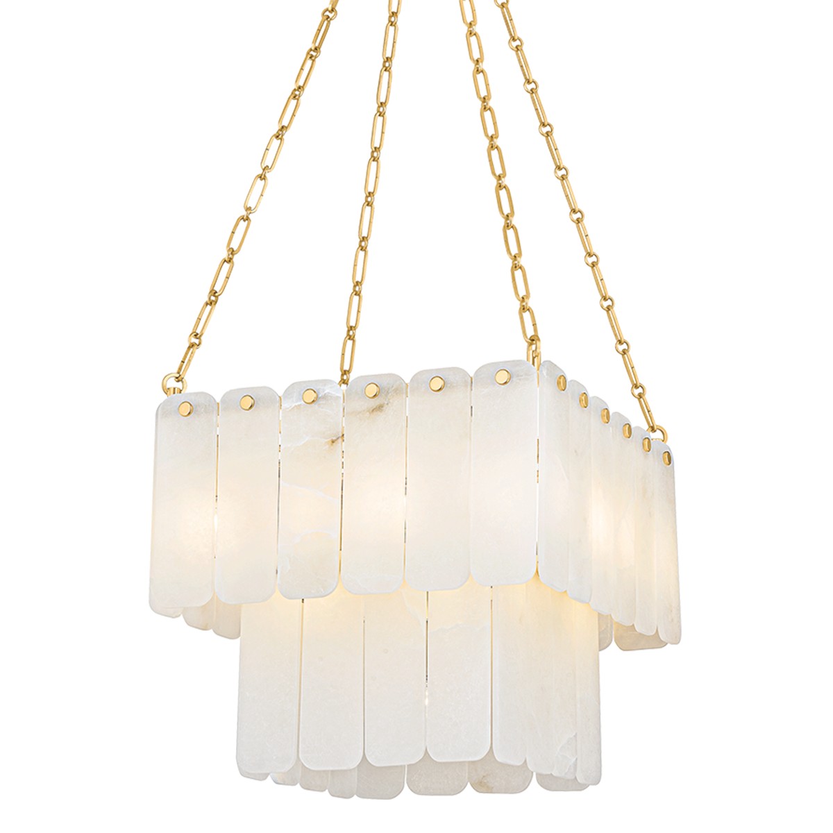 Aged Brass Chandelier from the Moissanite Collection