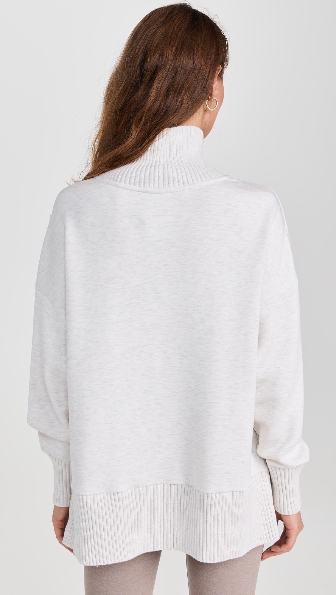 Barker High Neck Sweatshirt Ivory Marl