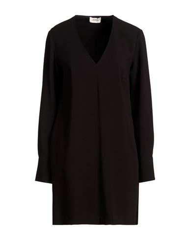 Woman Mini dress Black Size 6 Polyester, Viscose, Elastane
