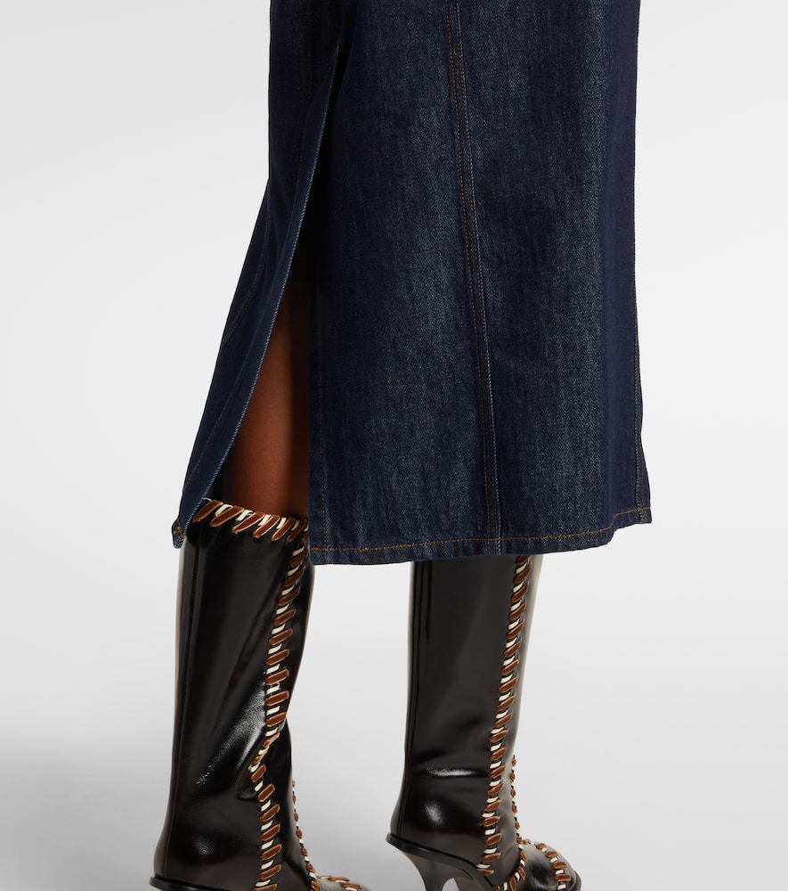 Denim midi dress