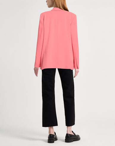 Woman Blazer Coral Size 6 Viscose, Elastane