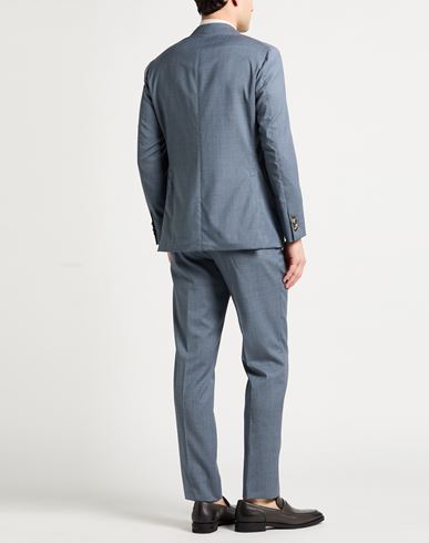Man Suit Slate blue Size 38 Wool