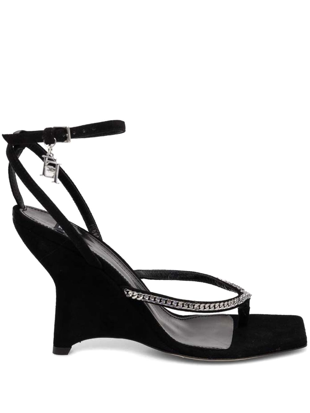 100mm suede wedges - Black
