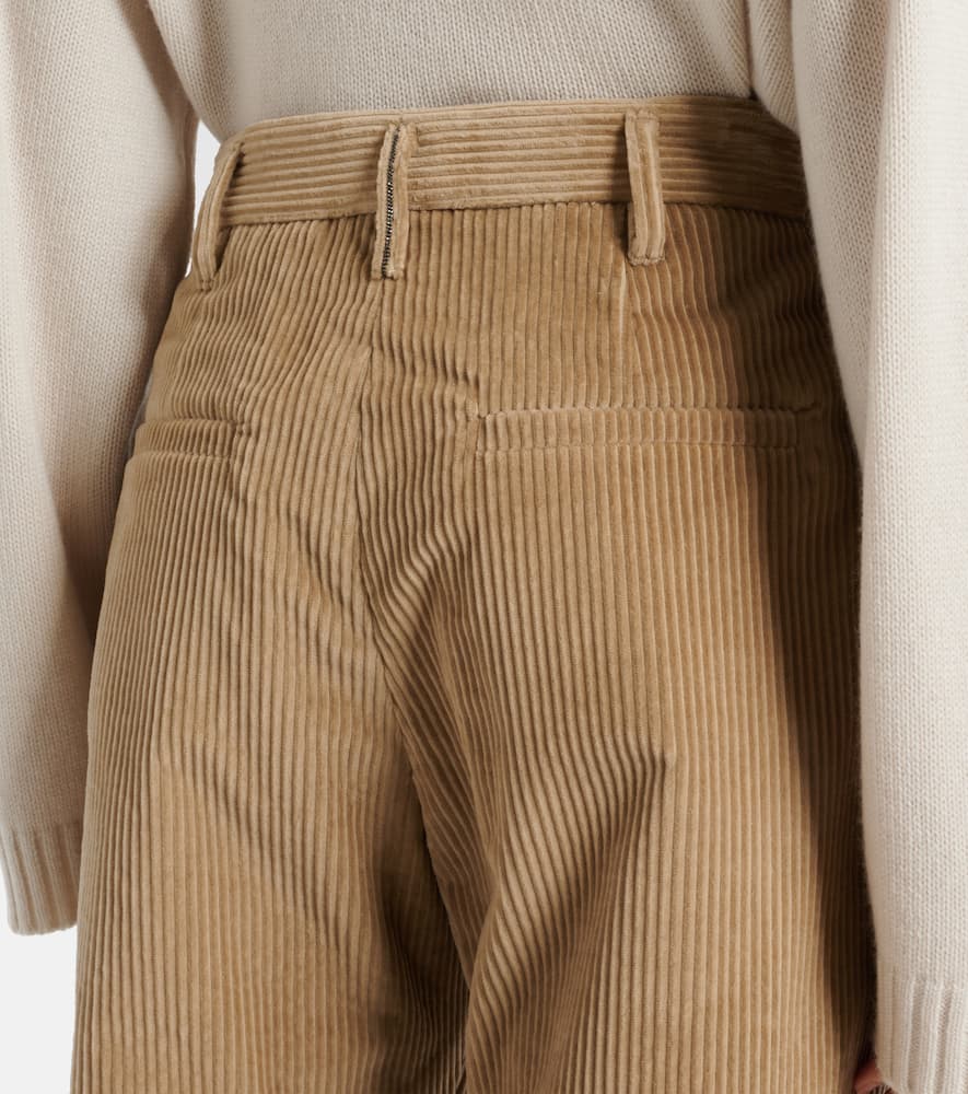 High-rise cotton cropped pants