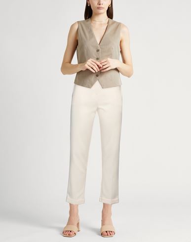 Sandro Ferrone Woman Pants Cream Size 6 Polyester, Elastane
