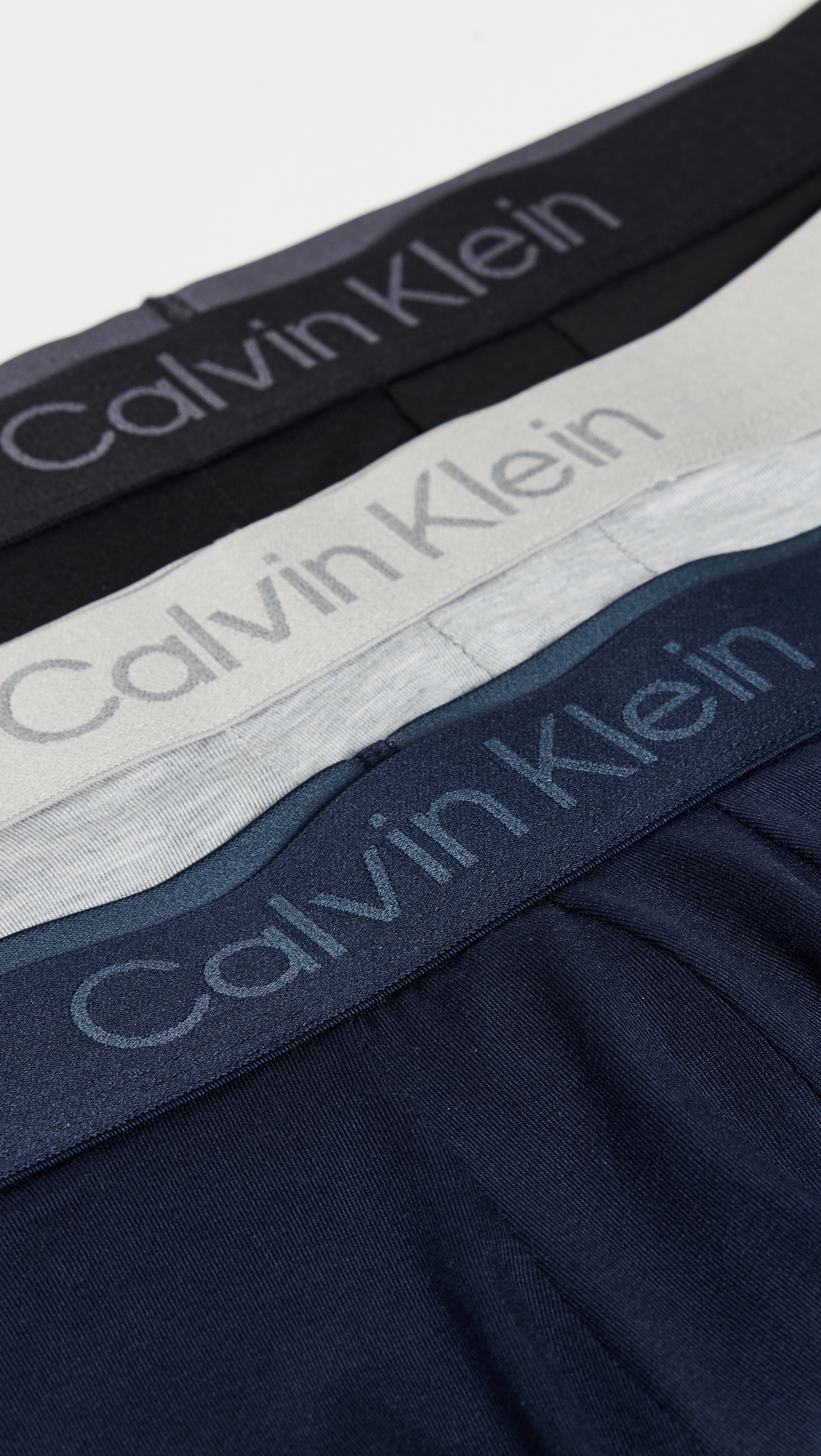Calvin Klein Underwear Modern Modal 3-Pack Trunks Black/Shoreline/Grey Heather