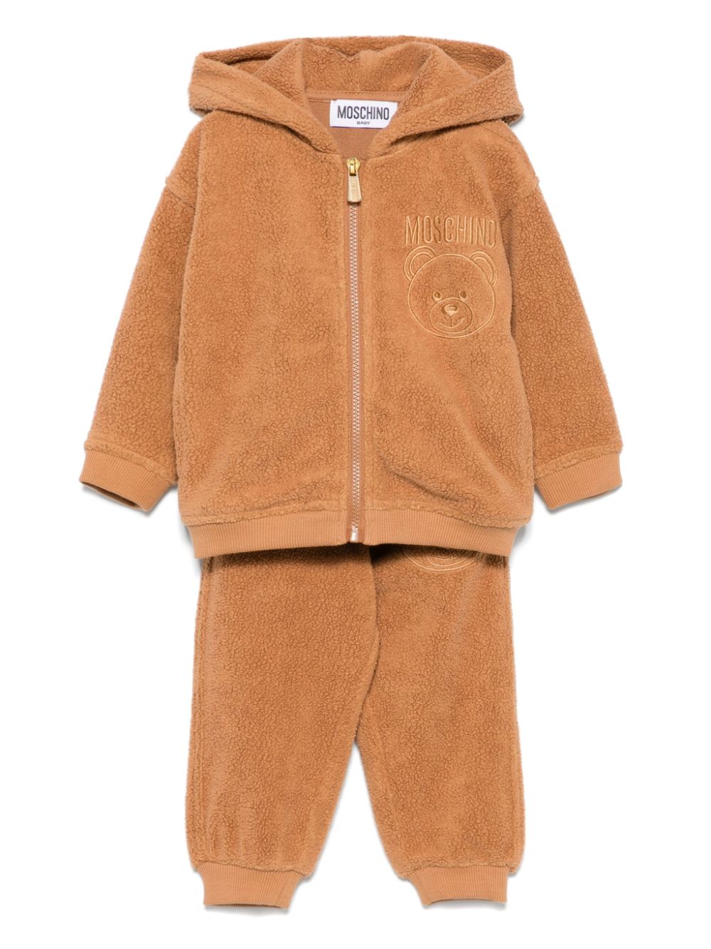 Faux-shearling tracksuit - Brown