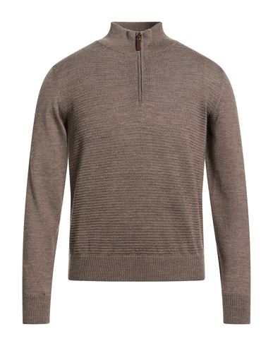 Man Sweater Taupe Size 46 Merino Wool
