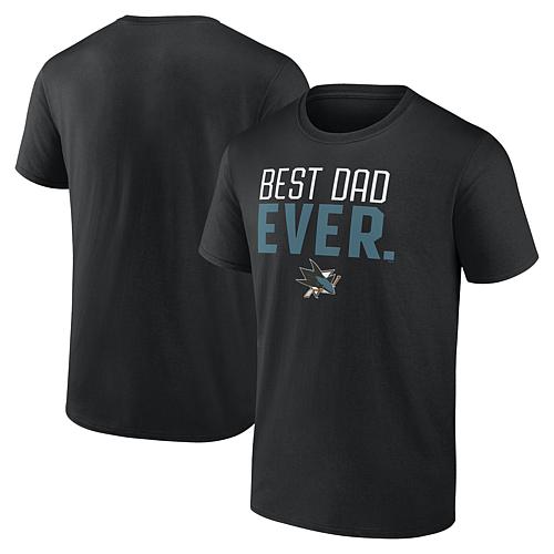 Men's Fanatics Black San Jose Sharks Best Dad Ever T-Shirt