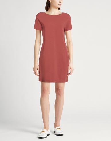 Woman Mini dress Tan Size 4 Cotton, Lycra