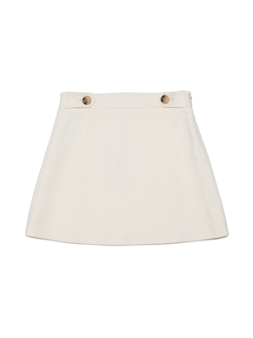 Panelled A-line skirt - White