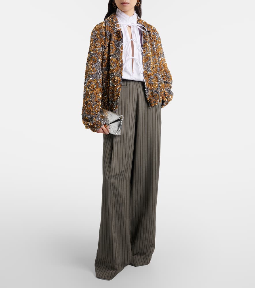 Sequined blouson jacket