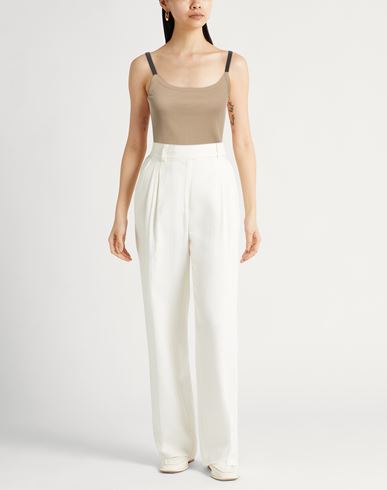 Woman Top Sand Size L Cotton, Elastane, Brass