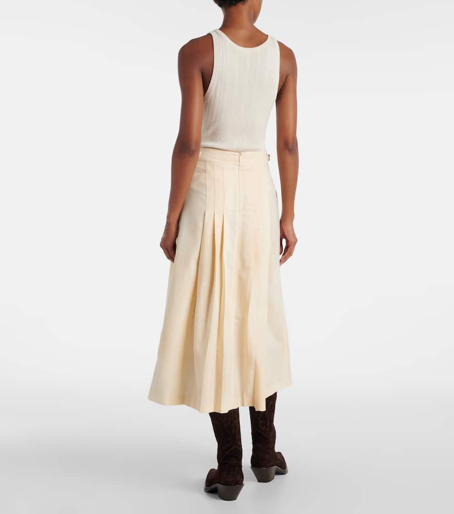 Lerna virgin wool midi skirt