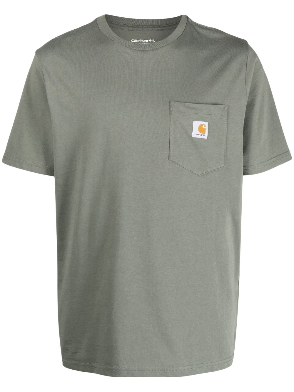 Logo-patch cotton T-shirt - Green