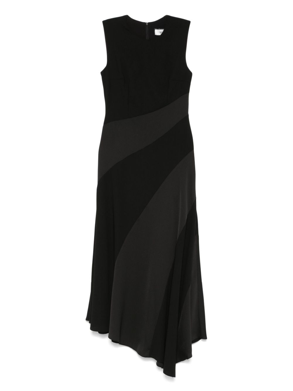 NISSA panelled midi dress - Black