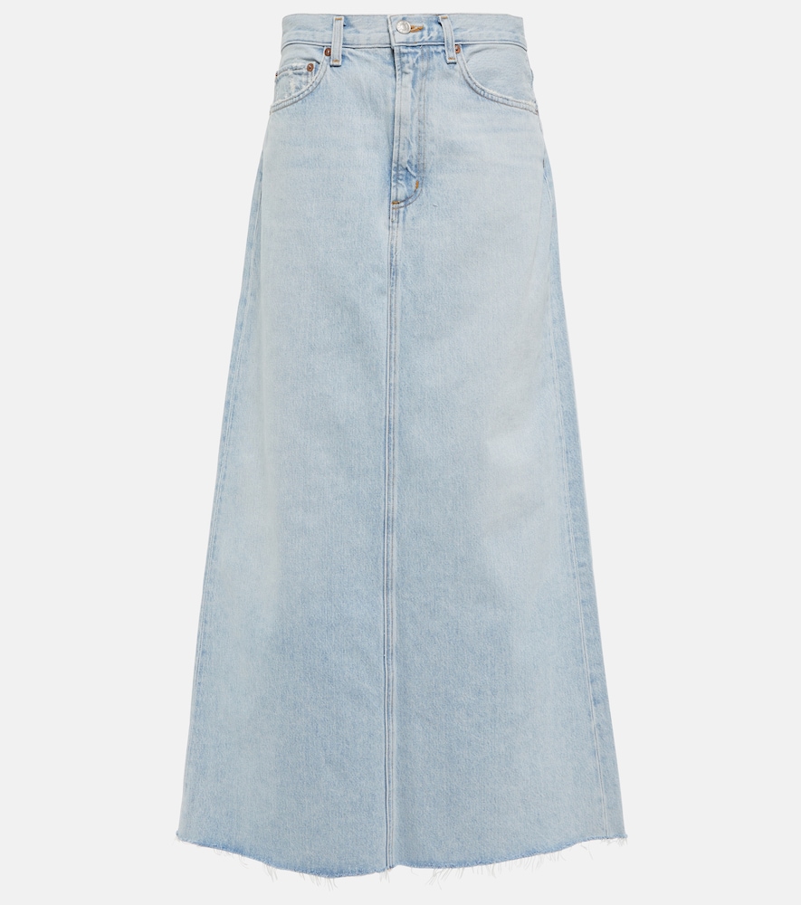Hilla denim maxi skirt