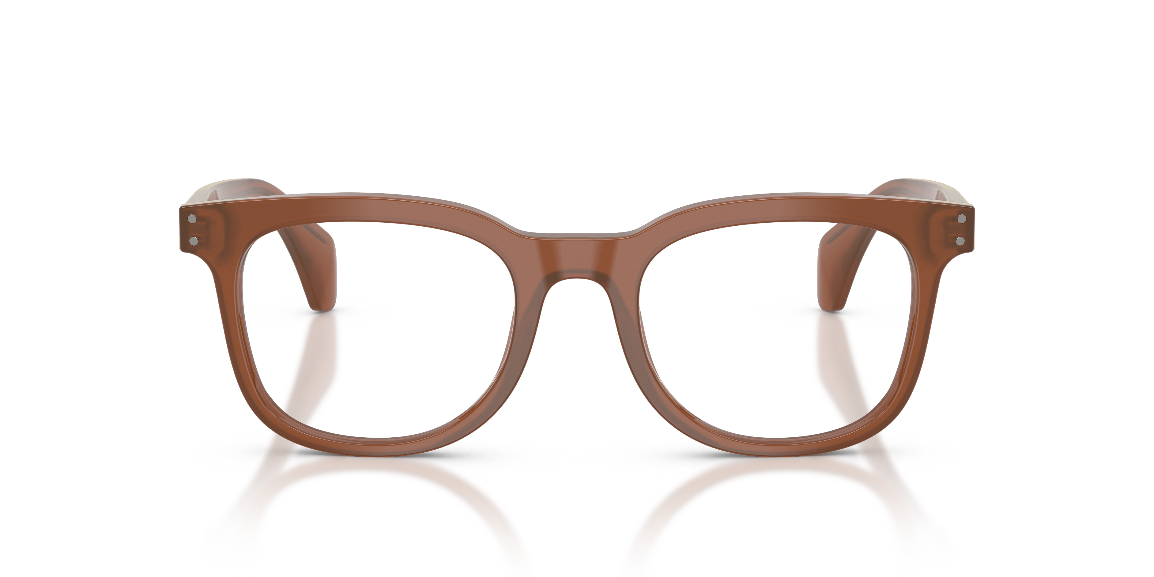 Moncler Unisex Moncler ME2023 3029 Monturas ópticas Acetato Marrón Transparente Pantos Norma