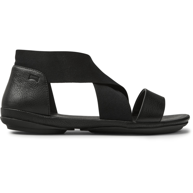 CAMPER Right - Sandals for Women - Black, 9, Smooth leather