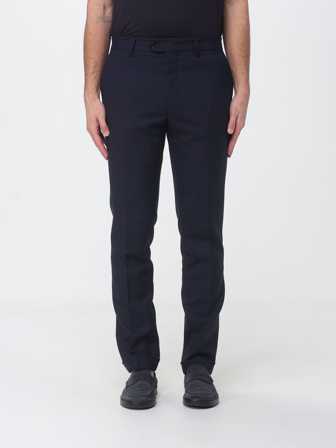 Pants Men color Blue