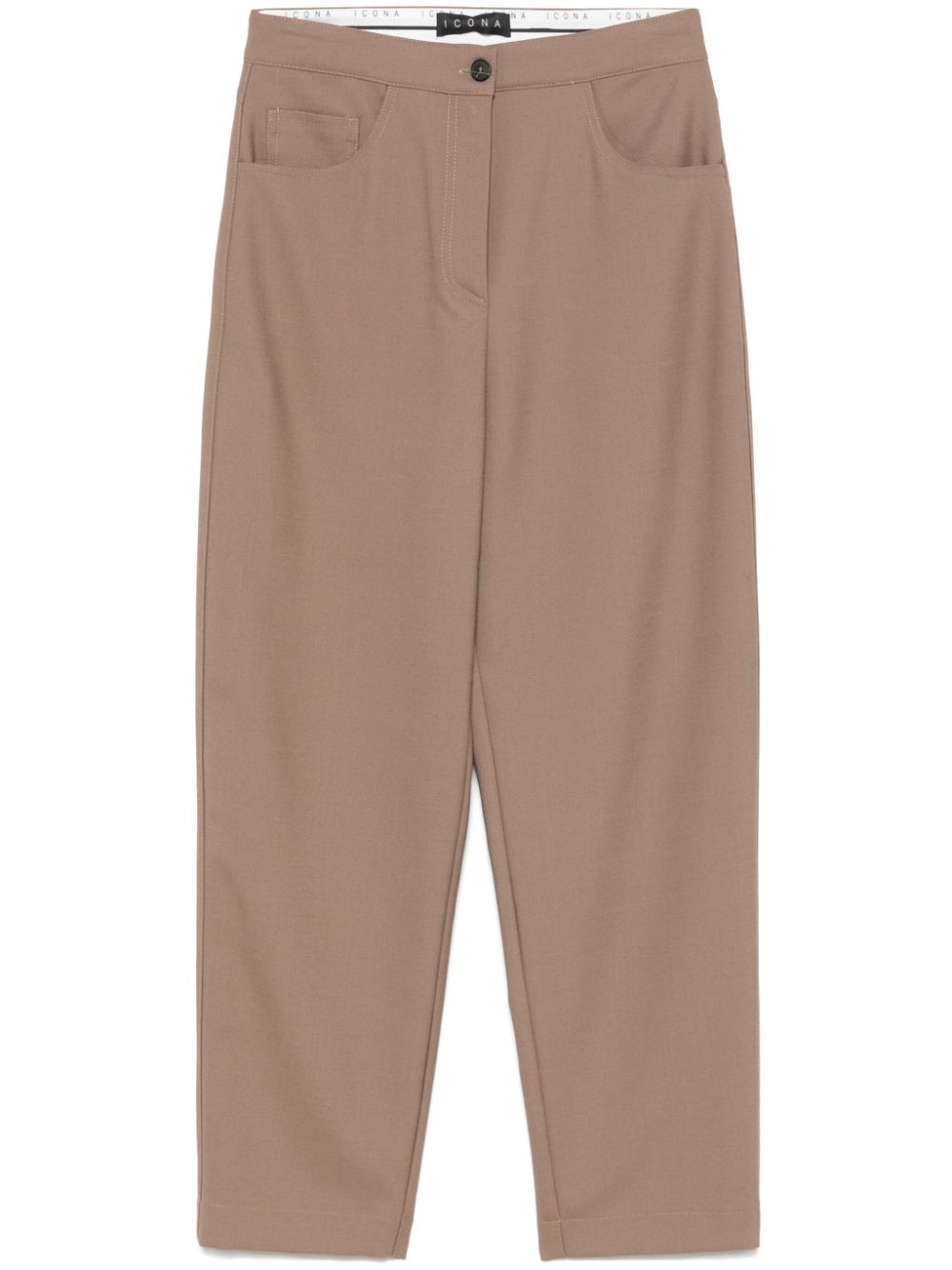 Straight-leg trousers - Brown