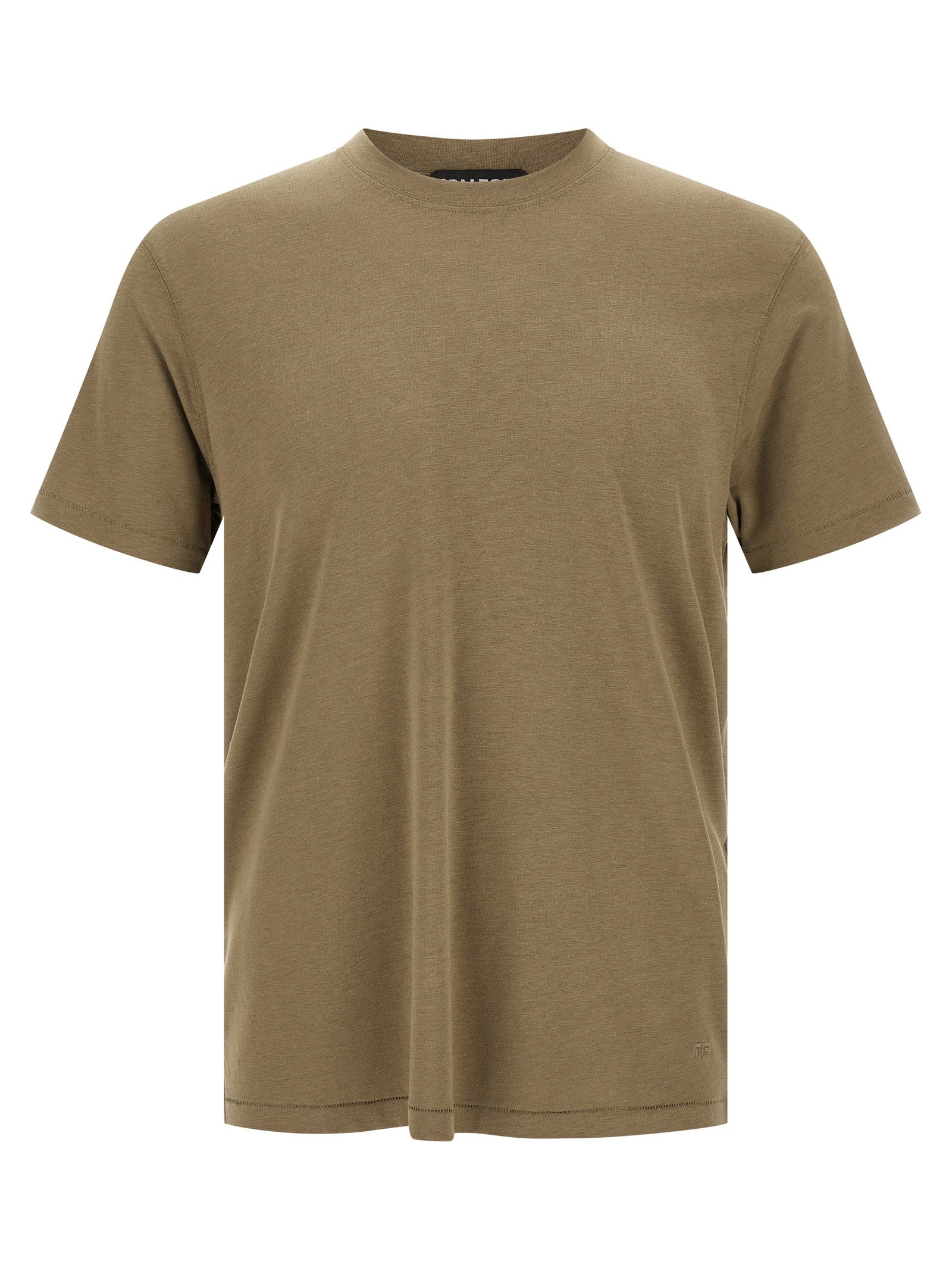 Logo-Embroidered T-shirt — Taupe