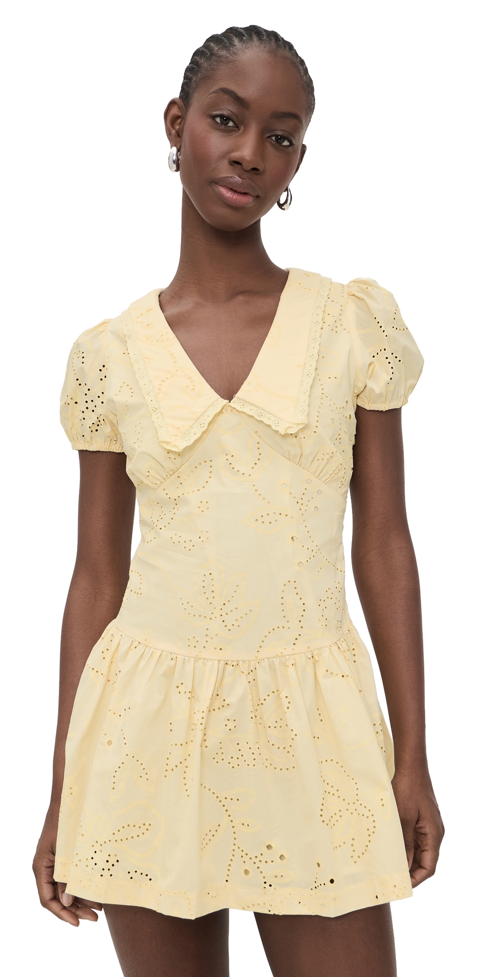 Short Sleeve Mini Dress Yellow