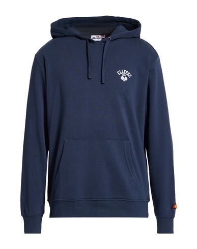 Man Sweatshirt Navy Size L Cotton, Polyester