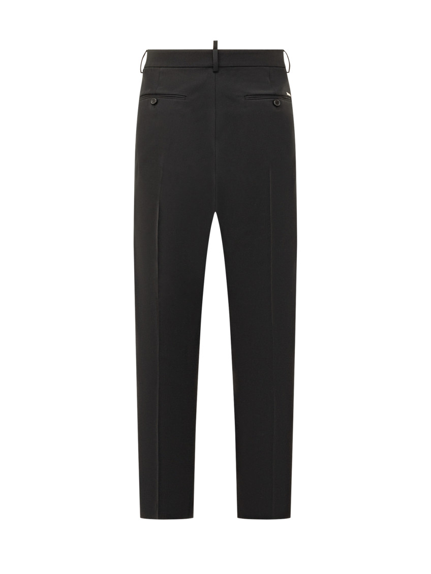 Black Tapered Pleated Pants