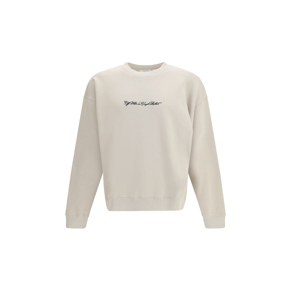 Script Arrow Sweatshirt — Beige