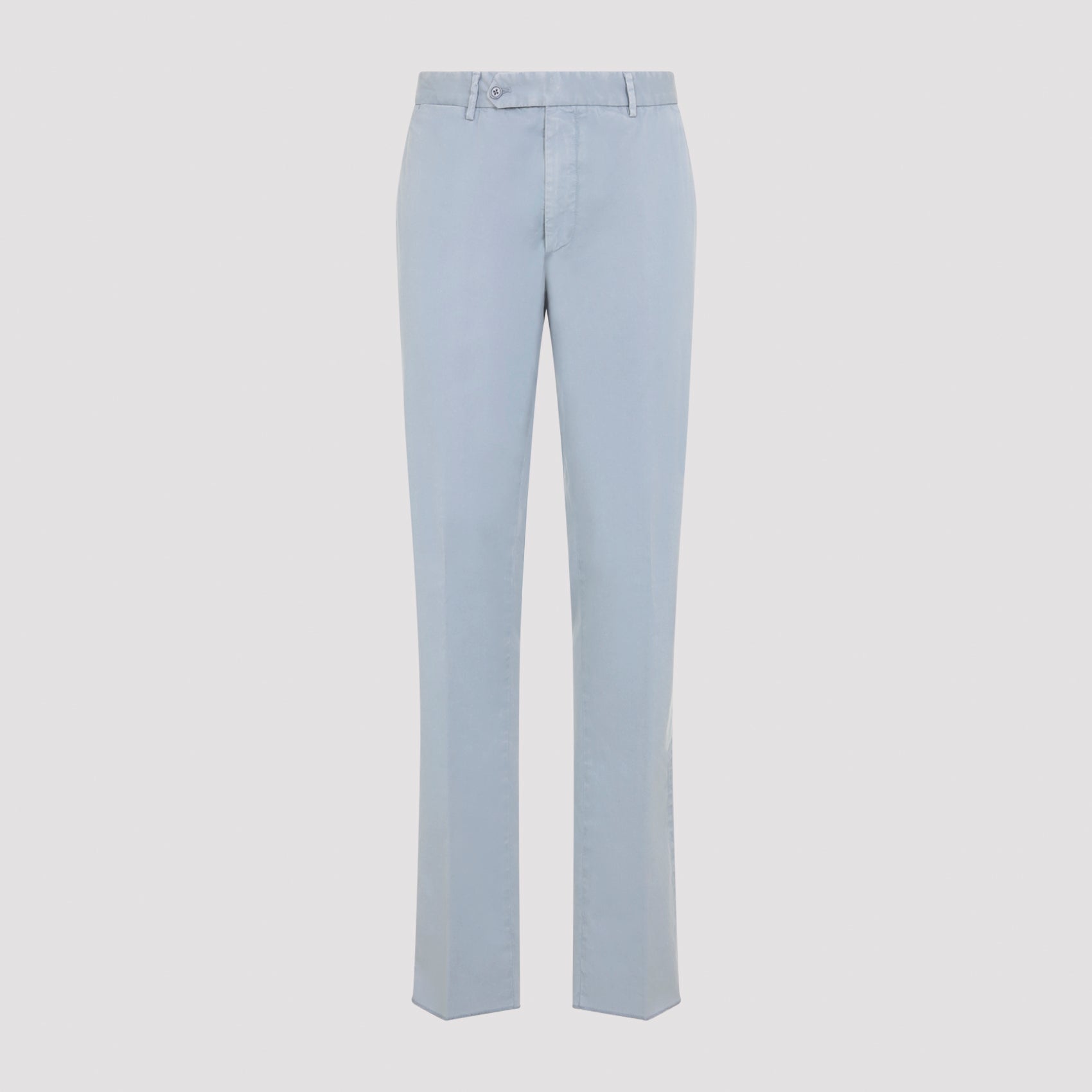 Men's Cotton Flat-Front Straight-Leg Pants