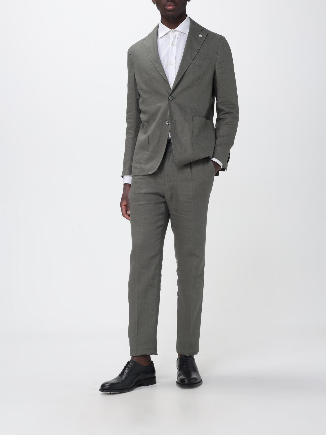 Suit Men color Green