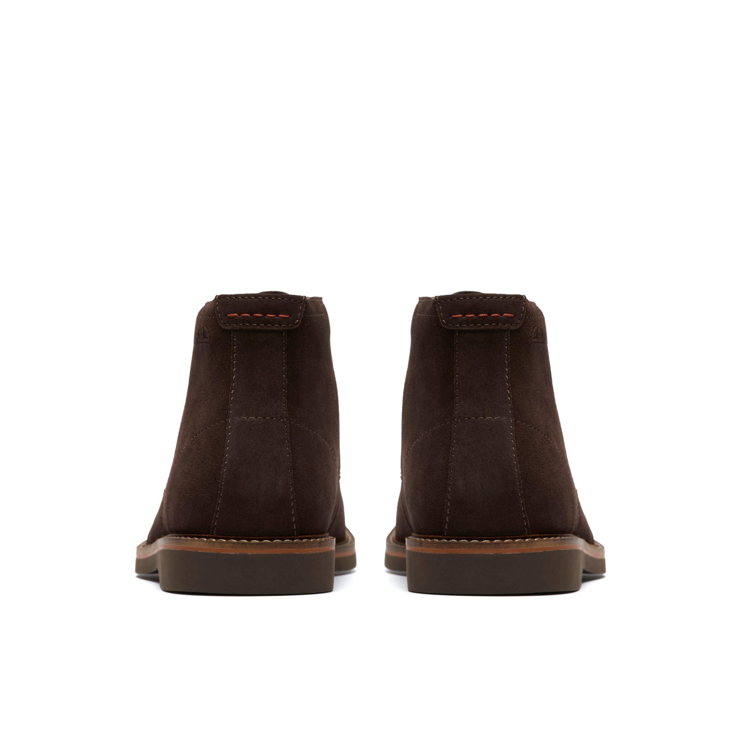 Clarks Atticuslt Mid Dark Brown Suede Ankle Boot