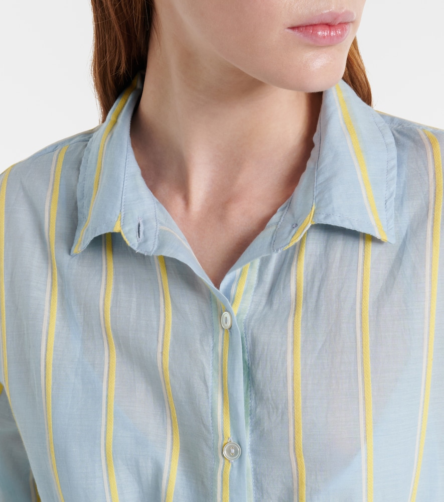 Kimora striped cotton shirt dress
