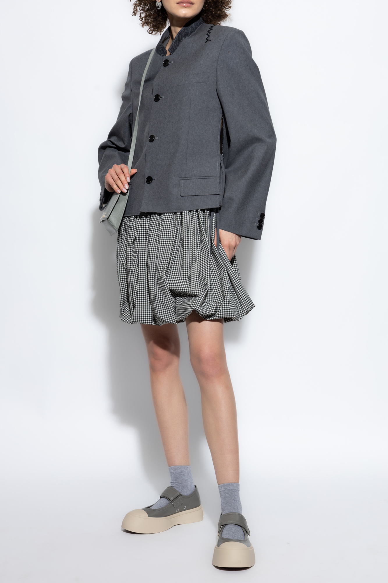 Jacket With Raw Slits, Women's, Grey