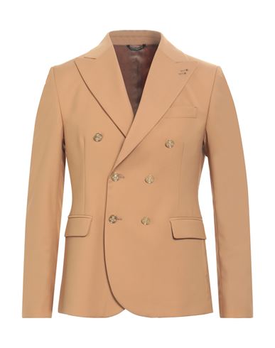 Man Blazer Camel Size 36 Polyester, Viscose, Elastane