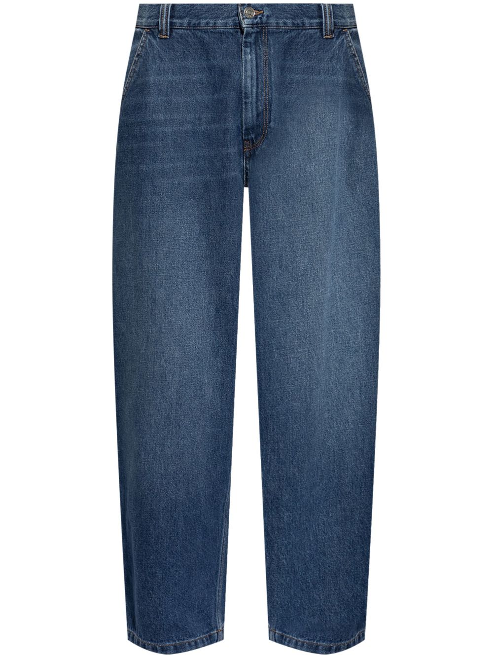 Mid-rise straight-leg jeans - Blue