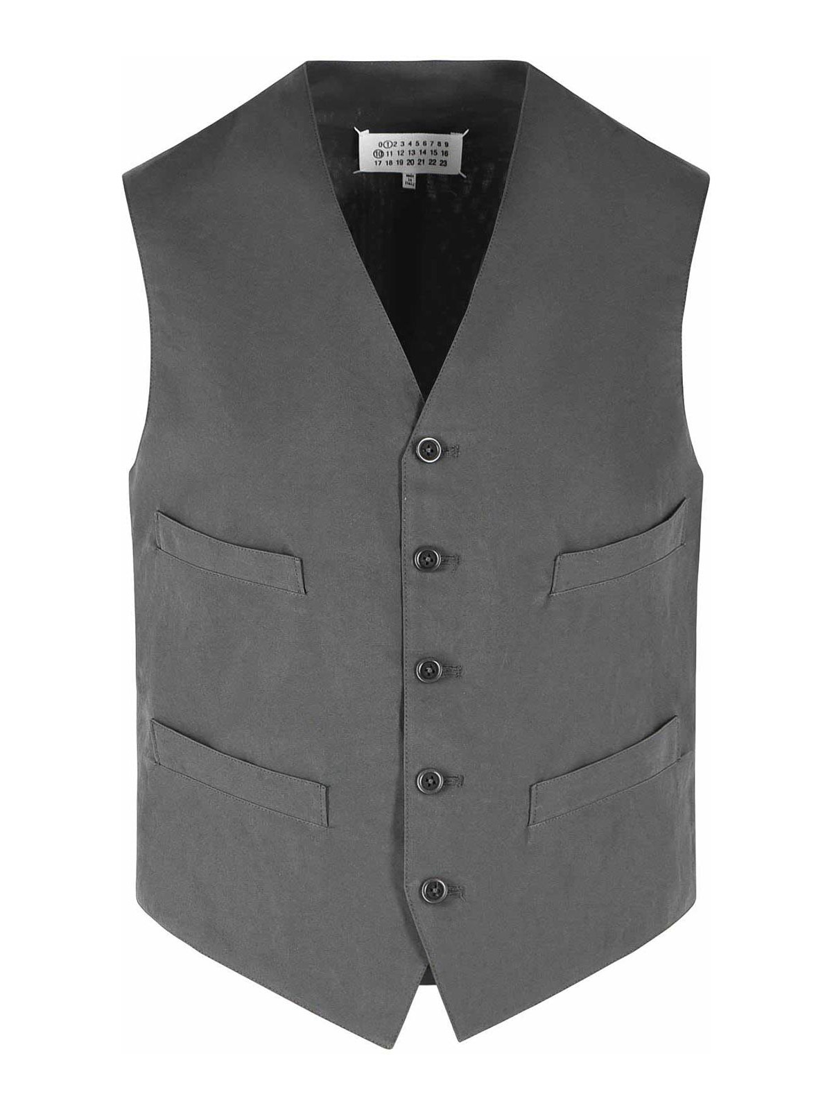 Maison Margiela - cotton silk vest adjustable strap v neck
