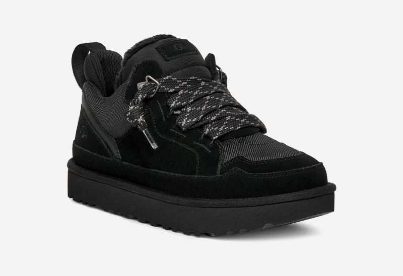 ® Men's Lowmel Suede/Textile/Recycled Materials Sneakers in Black