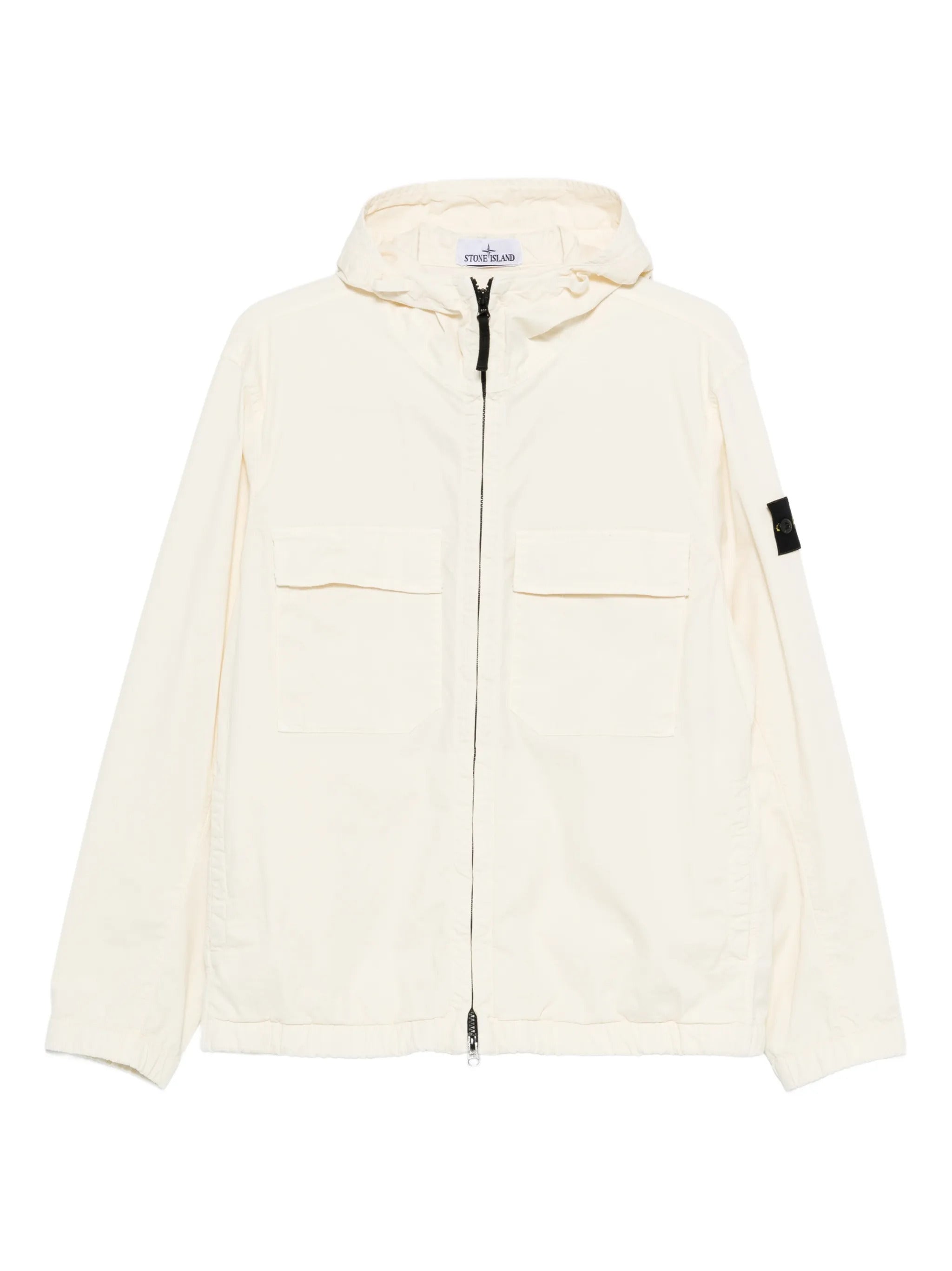 Man Hooded Zip Jacket with Reinforced Contour, Cargo-Style Chest Pockets & Elasticated Cuffs