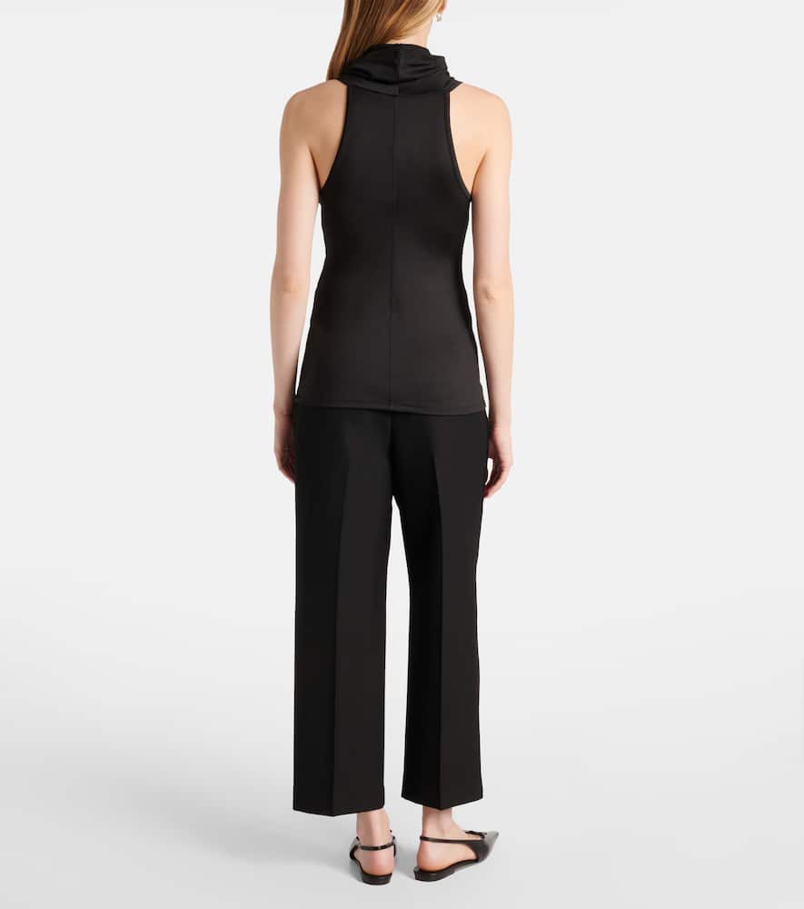 Draped jersey top