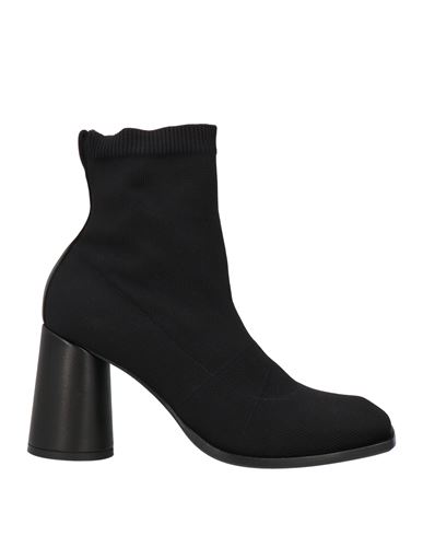 Woman Ankle boots Black Size 6 Leather, Textile fibers