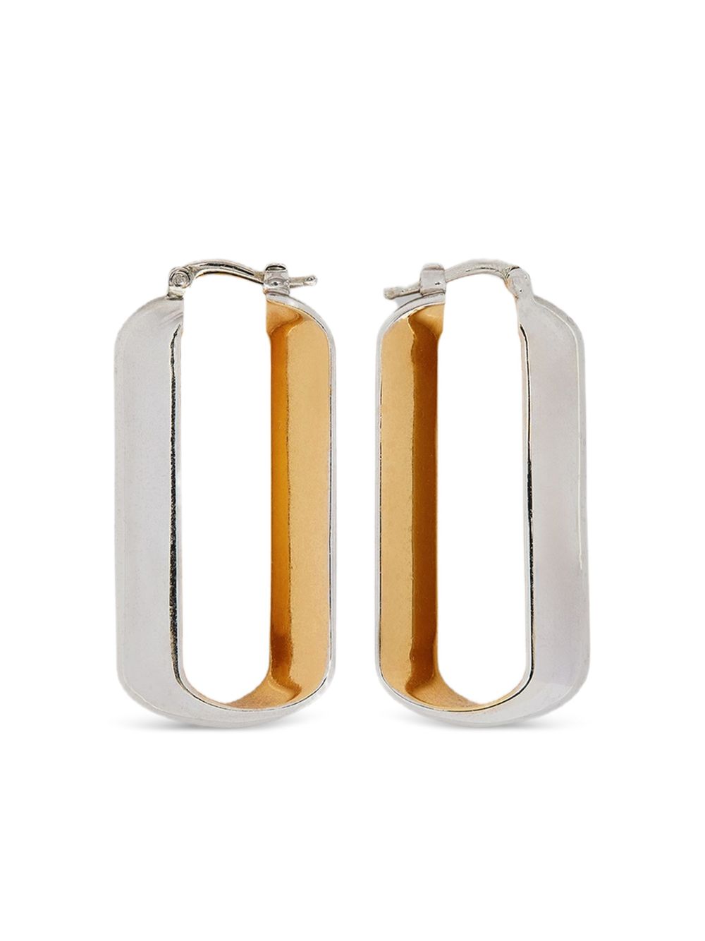 Two-tone earrings - Silver