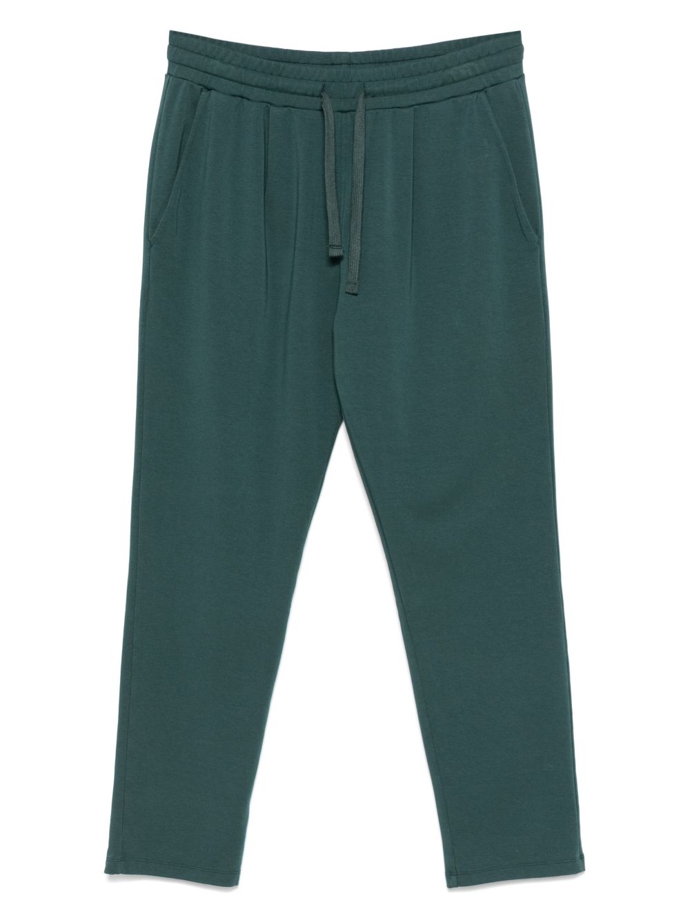 Drawstring straight-leg trousers - Green