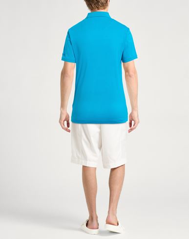 Man Polo shirt Turquoise Size 3XL Cotton