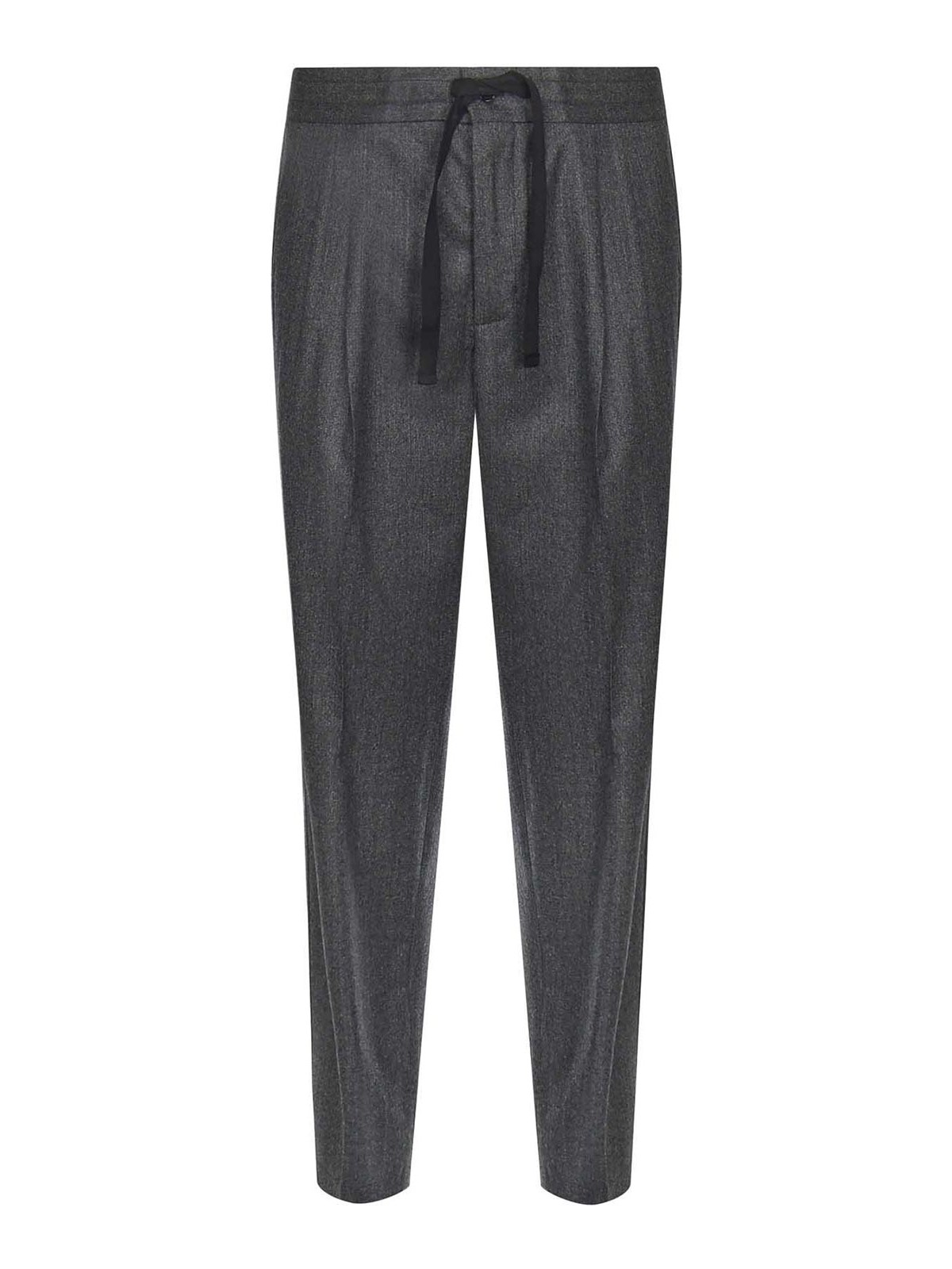 Melange Wool Blend Trousers