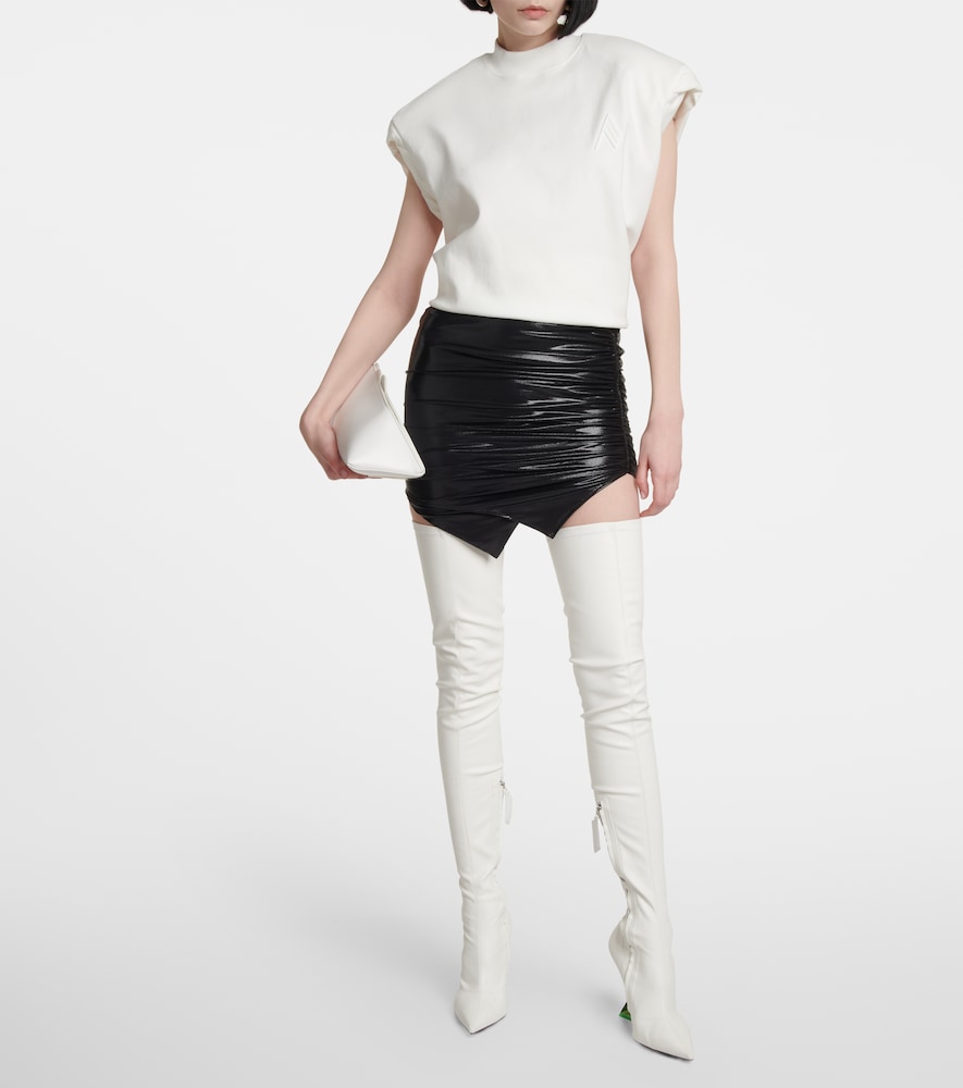 Hatty ruched jersey miniskirt