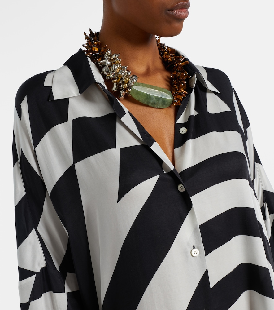 Printed shirt dress